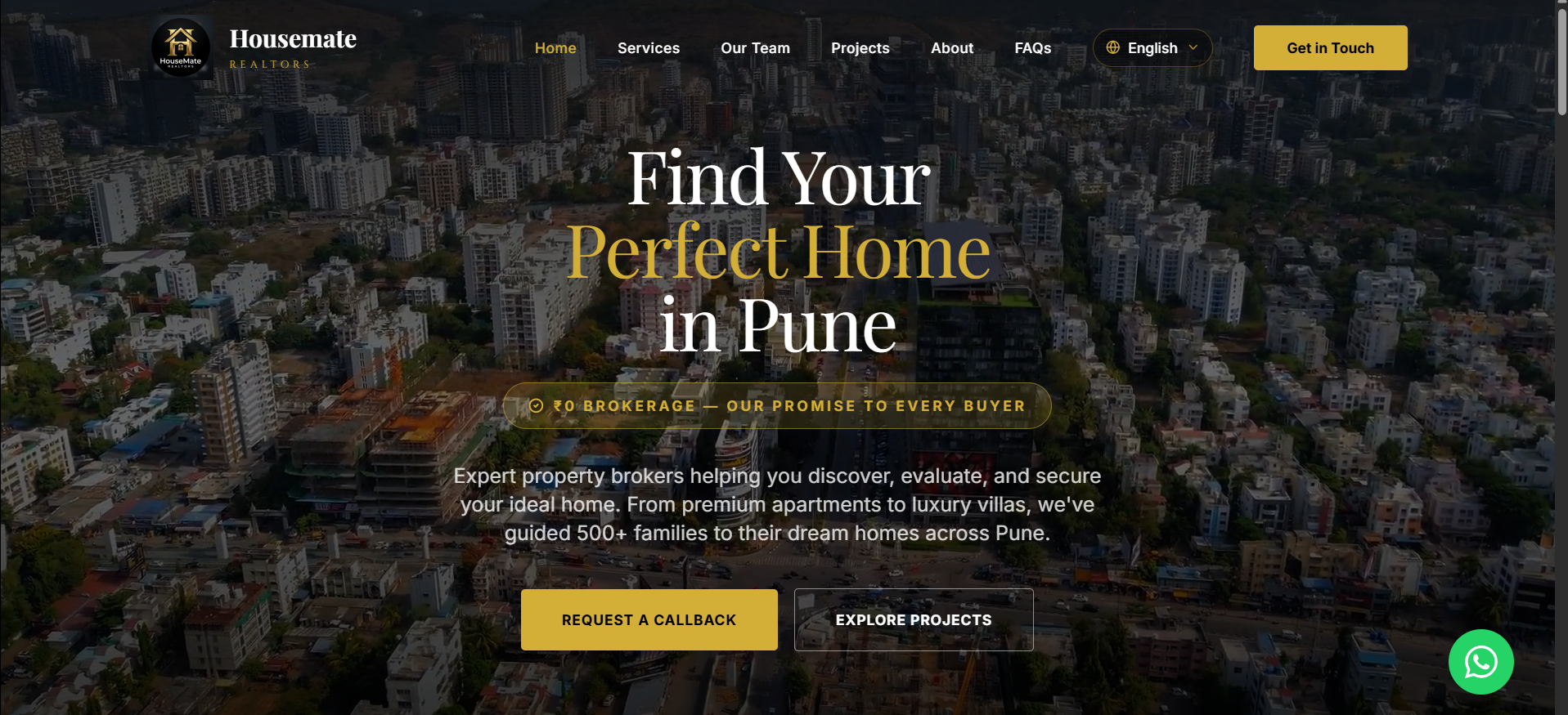 Housemate Realtors website