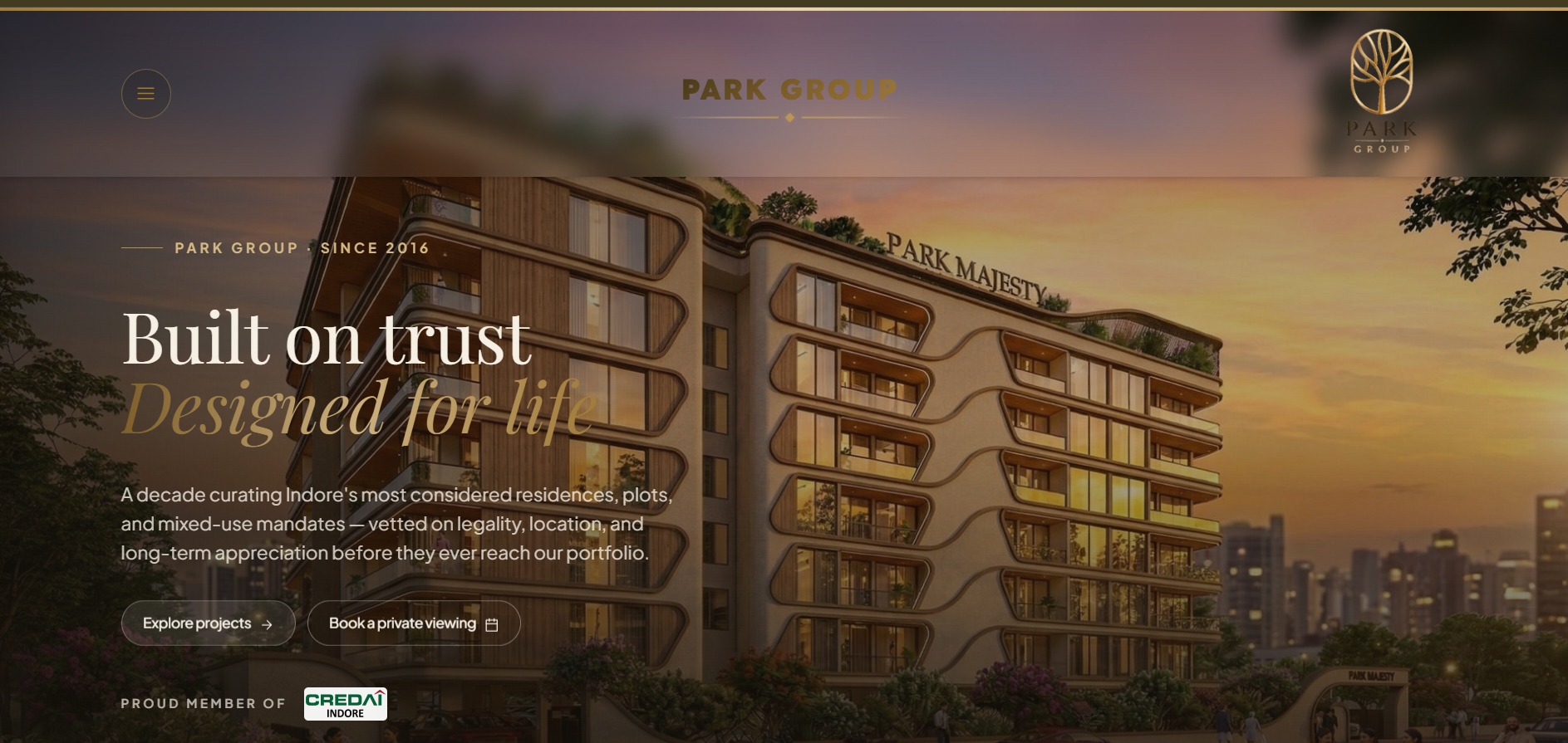 Park Group India website